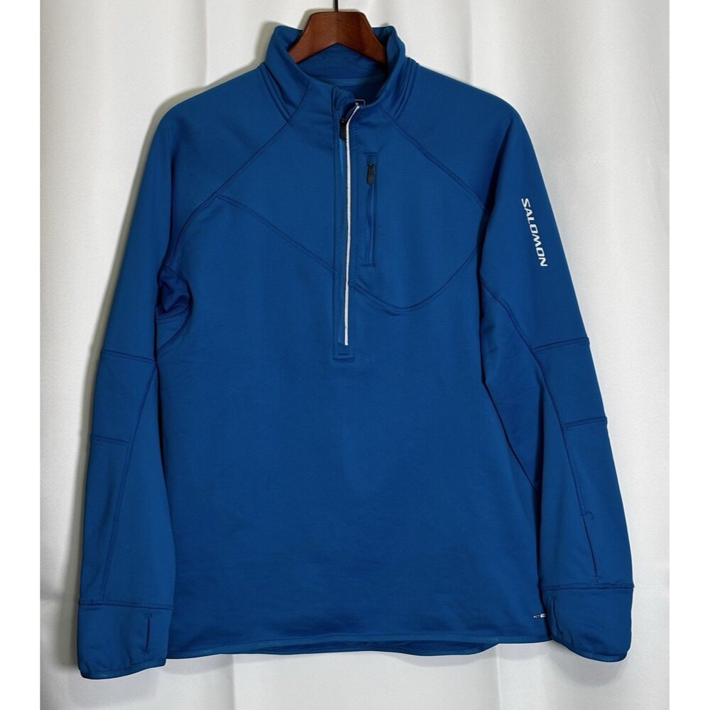 Salomon Fleece Lined Acti Therm Zip Jacket Mid Layer Men Large Outdoor Gorpcore